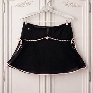 Victoria's Secret Sheer Bow Lace Mini Skirt